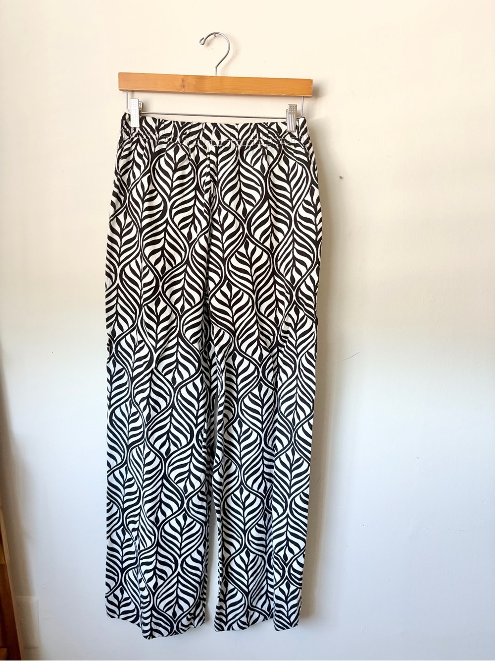 H&M Black and White Wide Leg Pants